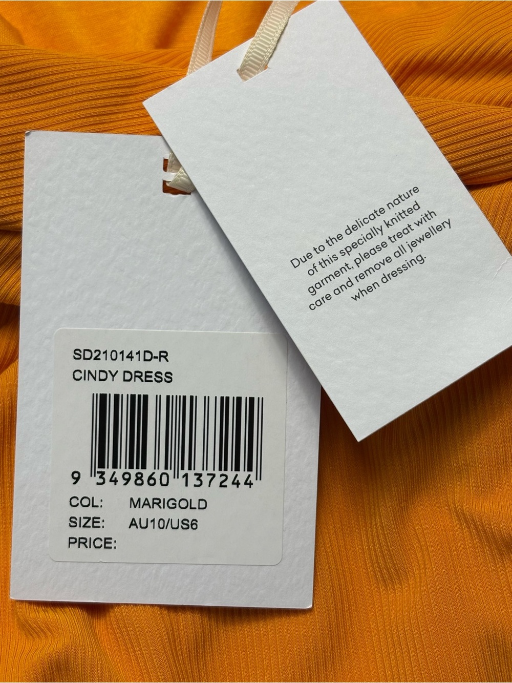 NWT Significant Other Cindy Dress Marigold One Shoulder Cutout Dress US 6 - Picture 12 of 13